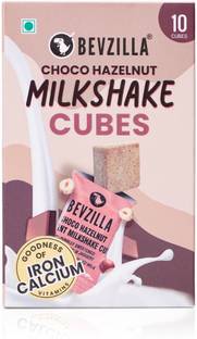 Bevzilla Choco Hazelnut Instant Milkshake 10 Cubes Pack with Organic Date Palm Jaggery