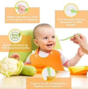 Ritesh First Stage Baby Infant Spoons Soft Silicone Baby