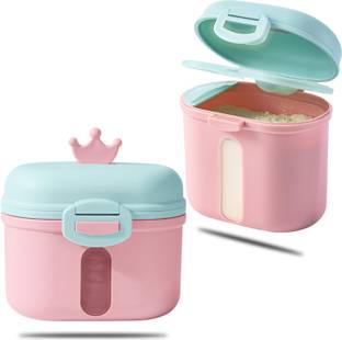 Bembika Milk Powder Storage Container with Scoop and Leveller- Pink (240 g)