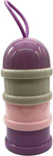 SYGA 3 Layer Cute Bear Portable Baby Food Milk Powder Storage Box Bottle Container_Purple