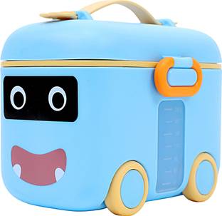 THE LITTLE BUNNY HOP IN STYLE Kids Snack Storage Box with Spoon | Milk Powder Dispenser Boxs