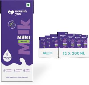 Nourish You Plant Based Millet Mlk With Goodness of Ragi, Jowar, Bajra & Oats 200ml Each
