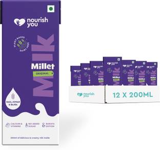 Nourish You Plant Based Millet Mlk With Goodness of Ragi, Jowar, Bajra & Oats 200ml Each Normal