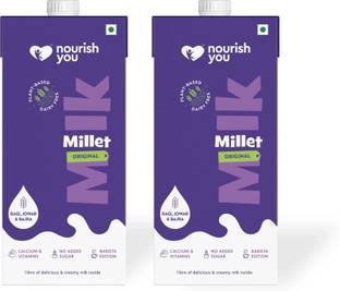 Nourish You Plant Based Millet Mlk With Goodness of Ragi, Jowar, Bajra & Oats 1000ml Each Normal