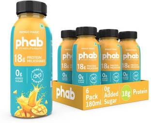 Phab Protein Milkshakes With 18G Protein & No Added Sugar, Trans Fat Free (Pack Of 6) Mango Magic
