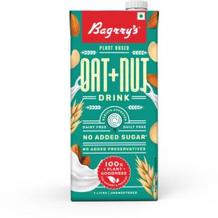 Bagrry's Plant Based Oat & Nut Milk ,Creamy Classic,Unsweetned|Vegan,Dairy & Sugar free Oats, Nuts