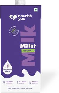 Nourish You Plant Based Millet Mlk With Goodness of Ragi, Jowar, Bajra & Oats, Unsweetened Normal