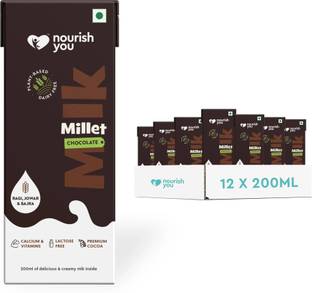 Nourish You Plant Based Millet Milk With Goodness of Ragi, Jowar, Bajra & Oats Chocolate