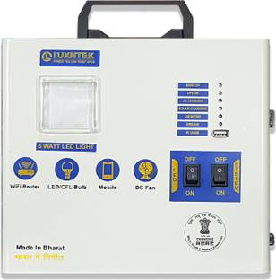 Luxntek Solar CFL/Mini UPS 55 Watt | Inbuilt Lithium Battery For Longer Life | 5-10 Hrs Power Backup for Router