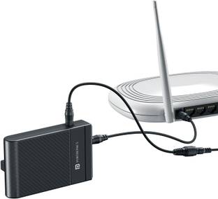 Portronics Power Plus II Mini UPS for 12V WiFi Router Broadband Modem, 3A AirFiber Router Power Backup for Router