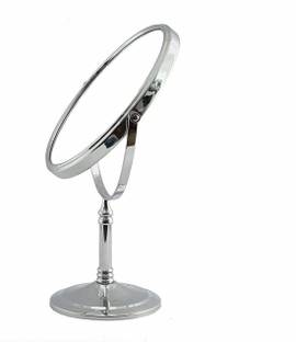 Loop Silver Tabletop Double Side Makeup Vanity Mirror Decorative Mirror