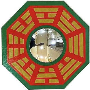 Bless Kraft Bagua Mirror for Vastu Feng Shui Convex Mirror Protection (Multicolor, 9 inch) Decorative Mirror