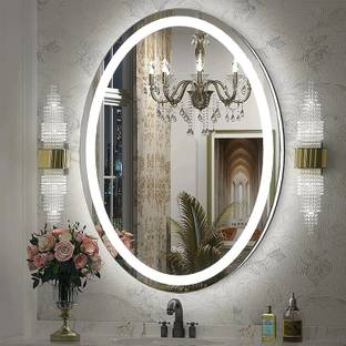 Lavish store Stylish LED Mirror with Touch Sensor 3 Color Modes (Warm, Natural, Blue) Decorative Mirror