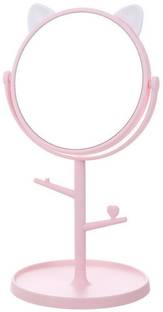 Lucacci Desk Mirror for Makeup & Freestanding Design Decorative Mirror