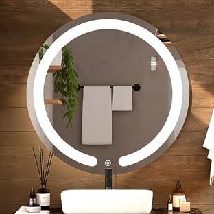 ORIGIN MIRRORS Round Led Mirror For Bathroom Triple Light Wall Mounted 24 x 24_Inch Lighted Mirror