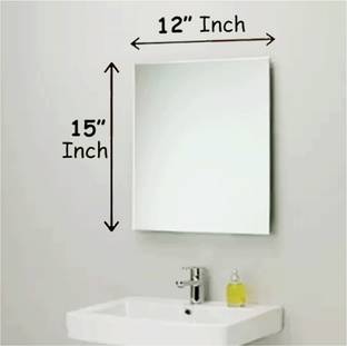 RannS 12" x 15" Inch Rectangular Mirror F_B Bathroom Mirror