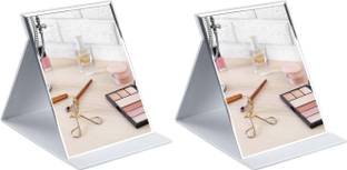 pepplo MIRROR_D_White_2, Pack of 2 Decorative Mirror