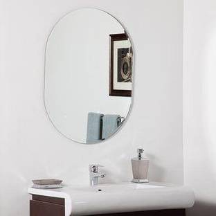 Adinath Creators Capsule shape 12*18 Inch Bathroom Mirror