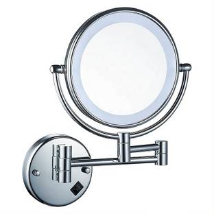 JPS LED 5X Magnifying Shaving and Makeup Mirror for Bathroom with Light,Dual side Magnifying Mirror
