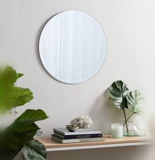 windowera ROUND BATHROOM MIRROR / FLAT EDGE POLISHED Decorative Mirror