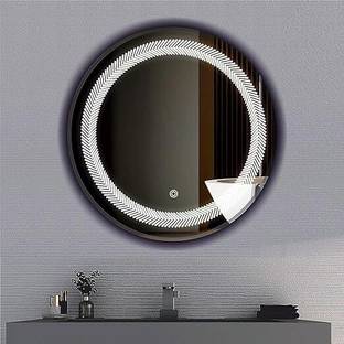 ARC homes & memorials Modern Vector Design Circular Wall Mounted 21 inch & 3 Mode LED Bathroom Lighted Mirror
