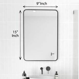 RannS 9" × 15" Inch Simple Rectangular Mirror Bathroom Mirror
