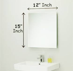 RannS 12" x 15" Inch Rectangular Mirror F_D Decorative Mirror