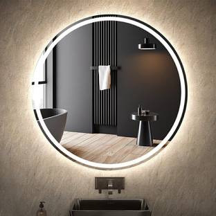 LUPPRA Round Bathroom Decorative LED Touch Sensor Living Room Bedroom & Office Bathroom Mirror