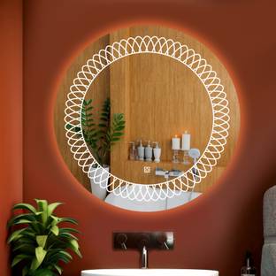 LUPPRA Round 24x24 Inch Wall-Mounted LED Mirror with Smart Sensor Bathroom Mirror