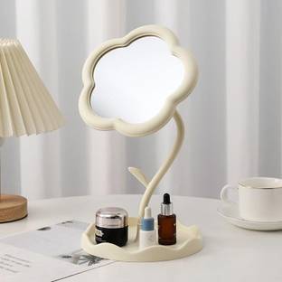 KASHTHBHANJAN Flower Shape Makeup Mirror Decorative Mirror