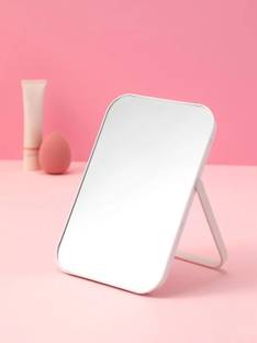 MINISO Dual-Use Vanity Mirror ,8-Inch Folding Table Mirror Hanging Mirror,white Bathroom Mirror