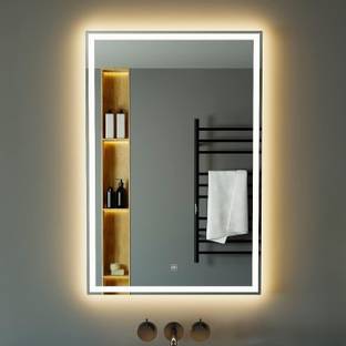 एआरसी होम्स एंड मेमोरियल्स Wall Mounted 18*24 inch Led with Touch Sensor & 3 Mode लाइटेड मिरर