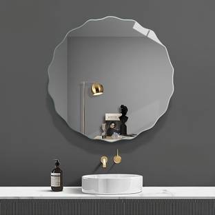 American-Elm Round Wave Edge Acrylic Mirror Decorative Mirror