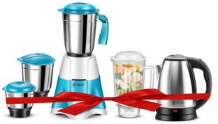 Havok 750 W Mixer Grinder With 1500 Kettle Combo Offer | 4 Jars | Blue ) 750 W Juicer Mixer Grinder