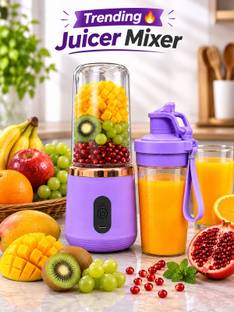 NutriPro Portable USB Rechargeable Juicer Blender Mini Smoothie Maker Bottle 230 W Juicer Mixer Grinde...