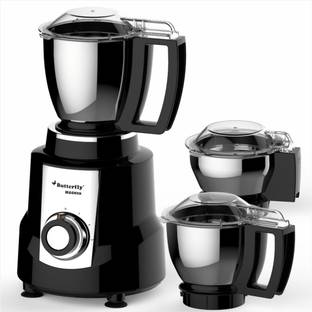 Butterfly Magnum 3J 1.2 HP 900 Mixer Grinder (3 Jars, Black)