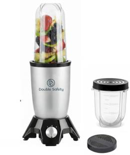 Double Safety Nutri GO Blender 500W for Smoothies, Shakes, Chutney & Dry Grinding 500 W Juicer Mixer G...
