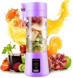 Praaj Portable 6-Sharp Blades Juicer with 2 USB Port (Micro USB & USB Type A) 40 W Juicer Mixer Grinder