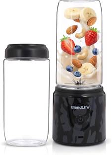 BlendLife GO Portable Blender, 420ml, 32-Blade Power, 2000mAh, Free Jar, Made in Bharat 150 W Juicer M...