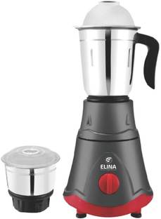 elina home appliances Silent 2 Jar 500 W Mixer Grinder