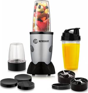 Nutrismart 3 Unbreakable Jars Blender for Gym Smoothies, Shakes and Juices (103) 500 W Juicer Mixer Gr...