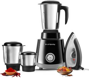 Longway Roto Max with Powerful Motor & Kwid 1100 Watt Dry Iron 700 W Juicer Mixer Grinder