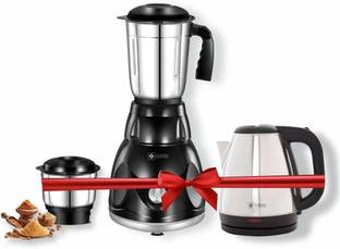 Havok 750 W Black Mixer Grinder With 1500 W Kettle Combo Offer | 2 Jars | Black) 750 W Juicer Mixer Gr...