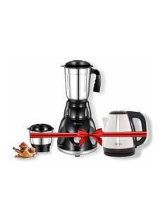 Havok 750 W Black Mixer Grinder With 1500 W Kettle Combo Offer | 2 Jars | Black) 750 W Juicer Mixer Gr...