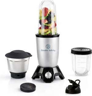 Double Safety Nutri Go Blender 3 Jars 500 watts heavy duty motor 500 W Mixer Grinder