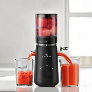 Solara Cold Press Juicer Machine for Home, Electric Slow Juicer for Fruits, Vegetables, 200 W Juicer