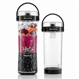 BlendLife Nova Portable Blender, 600ml, 12-Blades, 2400mAh, Made in Bharat, BIS Certified 150 W Juicer...