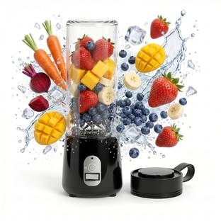 blendjet Portable Mixer Juicer Blender 420ml USB Rechargeable | 1500mAh | 6 SS Blades 150 W Juicer Mix...