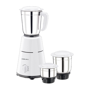 BAJAJ GX 1 500 W Juicer Mixer Grinder (3 Jars, White)