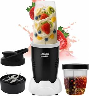 Inalsa Nutri Fit Blender|2 Jars|For Smoothies,Spices,Chutney,Milk Shakes,Dry fruit 500 W Juicer Mixer ...